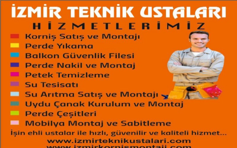 İzmir korniş takma perde montajı ustası 05541272701
